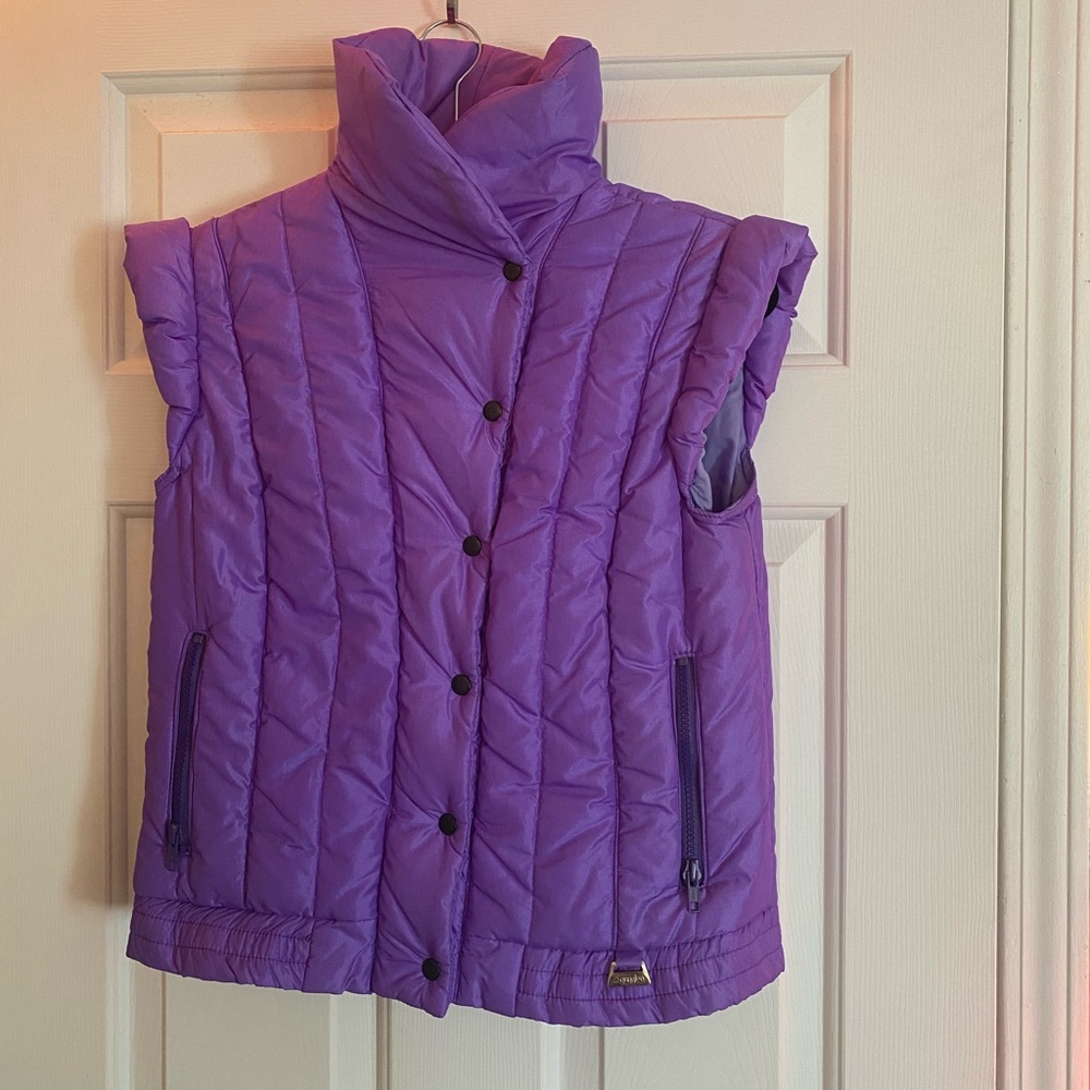 Amazing OOAK purple 80’s puffer vest